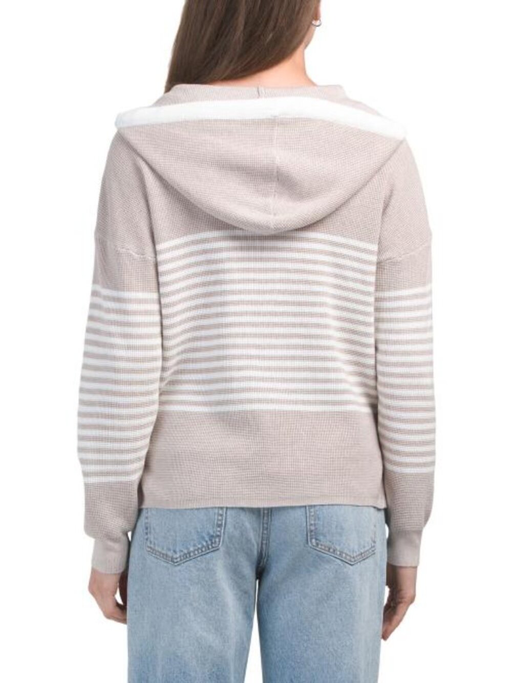 CYRUS Waffle Solid Stripe Hoodie $24.99 Compare At $45 help - Picture 2 of 3